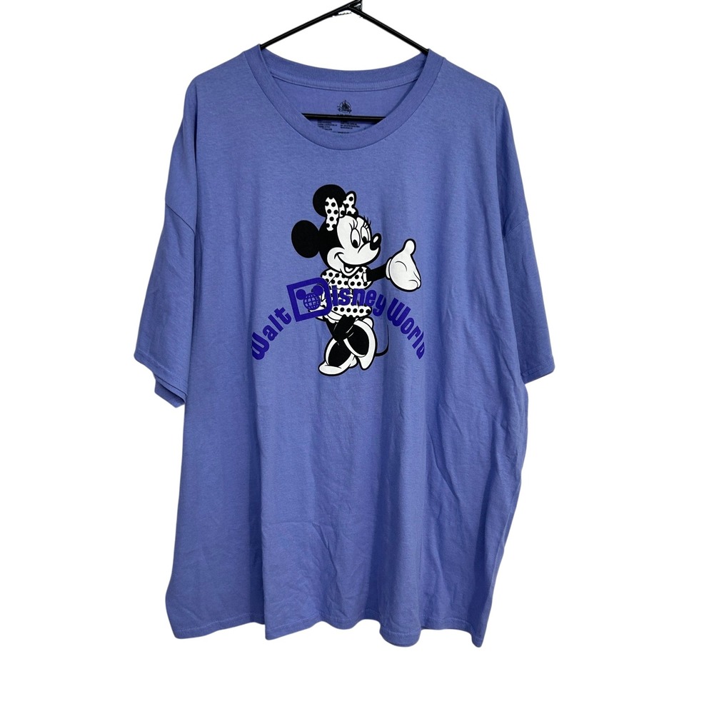 Disney Minnie Mouse Walt Disney World Graphic T-Shirt XXL‎ Blue Disneycore Retro